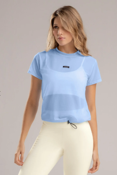 Blusa Translúcida Babalu Unitalla Manga Corta con Ajustador