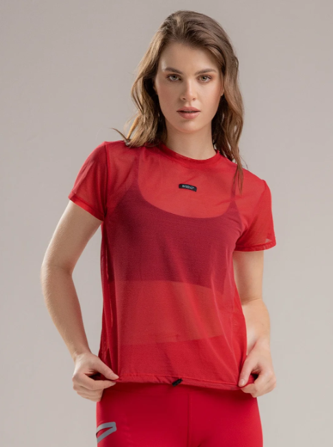 Blusa Translúcida Babalu Unitalla Manga Corta con Ajustador