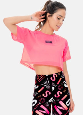 Blusa Deportiva Mujer Semi Transparente Manga Corta - Ropa Fitness Babalú® 105883