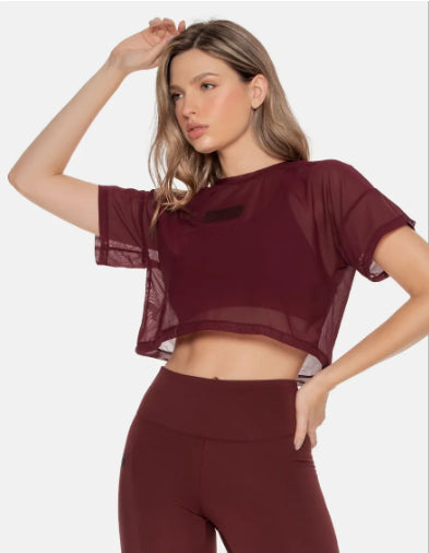 Blusa Deportiva Mujer Semi Transparente Manga Corta - Ropa Fitness Babalú® 105883