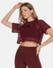 Blusa Cropped Translúcida Babalu Unitalla de Malla