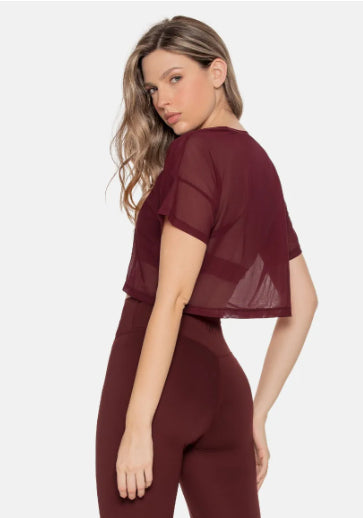 Blusa Deportiva Mujer Semi Transparente Manga Corta - Ropa Fitness Babalú® 105883