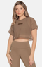 Blusa Cropped Translúcida Babalu Unitalla de Malla