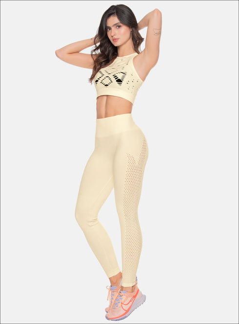 Leggins Deportivo Sin Costuras Babalú® Marfil Unitalla 108263