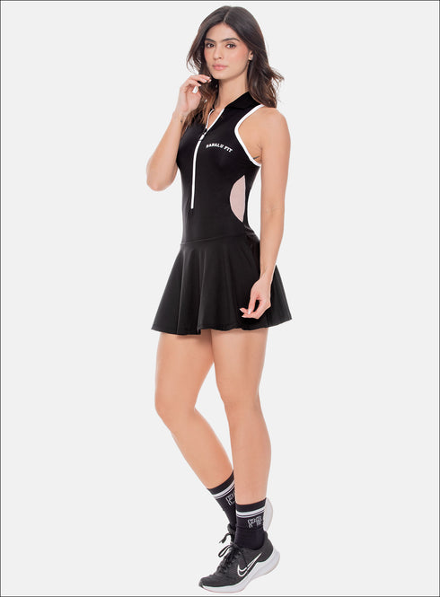 Vestido Deportivo Cuello Polo Babalú Negro Unitalla 109073