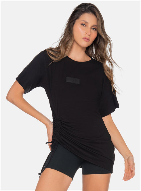 Blusa Fruncido Algodón Babalú Negro Unitalla 111253