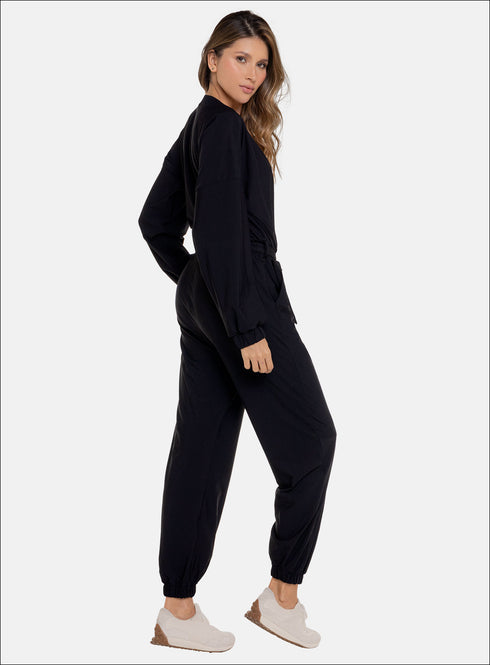 Enterizo Casual con Bolsillos Babalu Negro Talla S 111993
