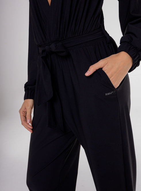 Enterizo Casual con Bolsillos Babalu Negro Talla S 111993