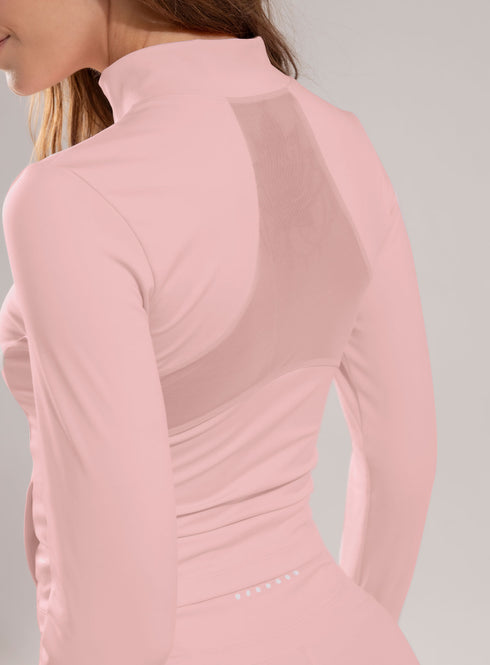 Chamarra Deportiva Babalú Rosa con Espalda de Malla Talla S