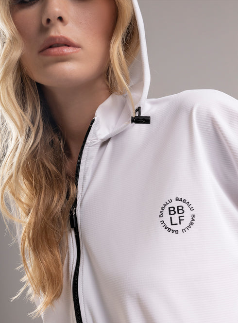 Chamarra Deportiva Cordon Graduable Babalu Blanco Unitalla 113513