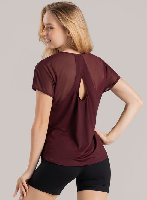 Blusa Deportiva Babalú Vino con Espalda Transpirable Talla S