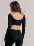 Top Manga Larga Babalú Escote Halter Doble Talla M Negro