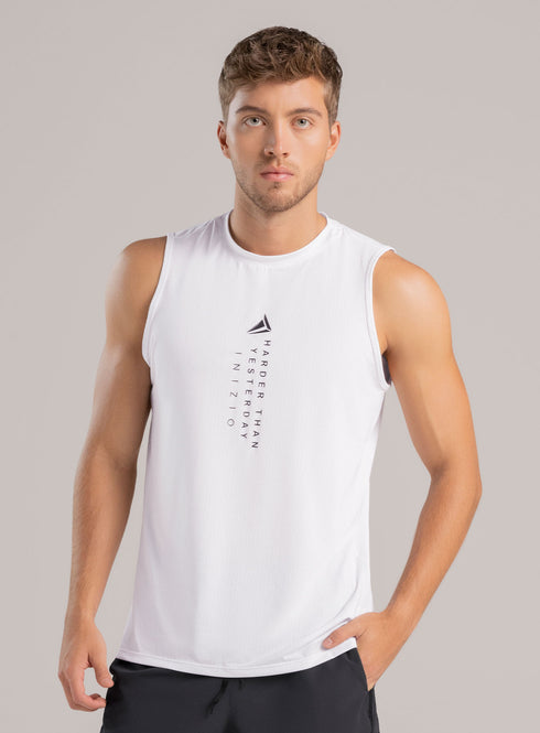 Playera Sin Mangas Deportiva Inizio Blanca para Hombre M