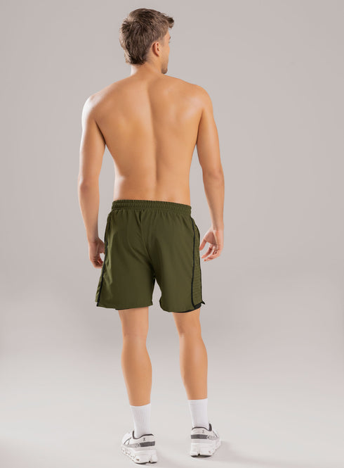Short Deportivo Inizio Verde Olivo para Hombre Talla M