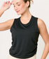 Blusa Deportiva Fruncida para Mujer Gymco