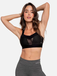 Top Deportivo Mujer Escote Semi transparente Babalú® 92343